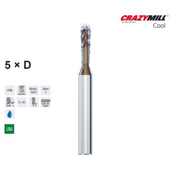 MIKRON CrazyMill Cool P&S Square 5 x d1,00mm  - Z3 - Type C