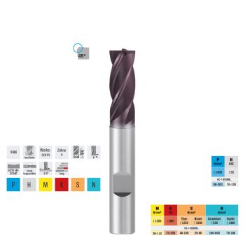 Schaftfräser VHM-TiAlN, UNIDIN6527 HB  4-lg.  3,00 PRETEC