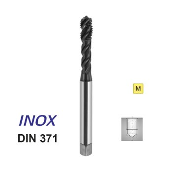 Tap Inox Maschinengewindebohrer M 8HSS-E / C / HL / DIN 371 / 6H / RSP40 / Typ VA