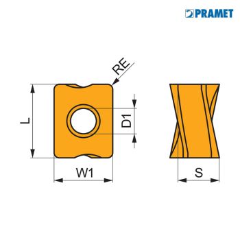 Pramet Wendeplatten LNGX 120508SR-MM M8340 Bild 1