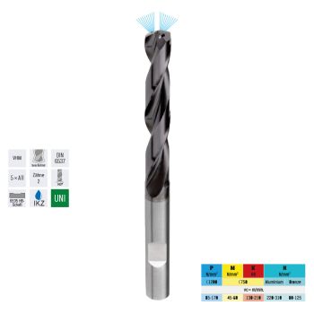 Bohrer VHM TiAlN 5xD IK UNIDIN6537 HB    3,00mm PRETEC