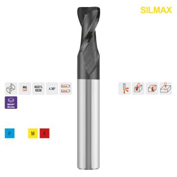 VHM Schaftfräser UNI Typ 806S, Ø 10,0mm CR0,5Z2 / HA-Schaft Ø10mm / L=72mm / l=19mm