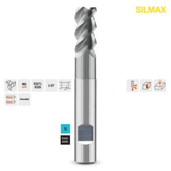 VHM Schaftfräser ALU Typ 812W, Ø 10,0mmZ3 / HB-Schaft Ø10mm / L=72mm / l=19mm