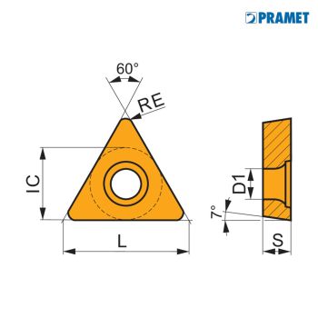 Pramet Wendeplatten TCMT 110208E-FM T8430 Bild 1