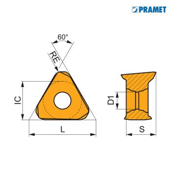Pramet Wendeplatten TNGX 100404SR-F M8340 Bild 1